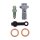 Goodridge, 3/8-24 banjo bolt w/bleed nipple. Chrome