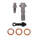 Goodridge, M10 x 1.25 double banjo bolt with bleed nipple