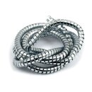 Chrome cable & wire cover, 5ft. (150cm). 10mm ID