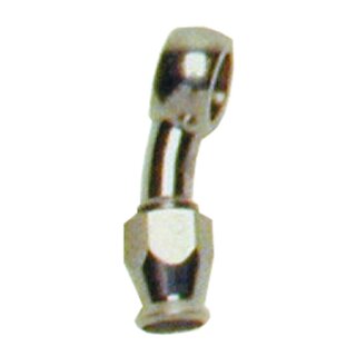 Goodridge, 3/8" (10mm) banjo fitting 20 degree bend. Chrome