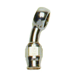 Goodridge, 7/16" (11mm) banjo fitting 20 degree bend. Chrome