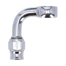 Goodridge, 7/16" (11mm) banjo fitting 90 degree bend. Chrome