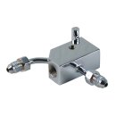 Goodridge, steel brake tee. Chrome