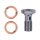 Goodridge hydraulic clutch line kit 79", clear coated