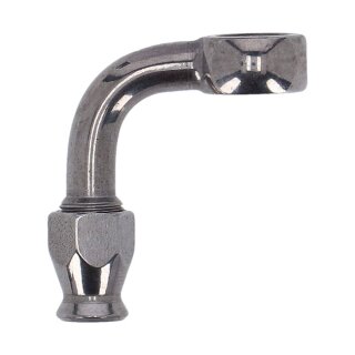 Goodridge, 3/8" (10mm) banjo fitting 90 degree bend. SS