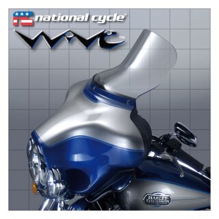 National Cycle Wave Windschutzscheibe 10" Klar für Harley FLHT FLHX 96-13