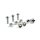 BRAKE ROTOR BOLT KIT, CHROME BUTTON