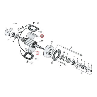 Pole shoe set for generator