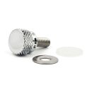 Thumb screw kit for seat. Grooved. Chrome