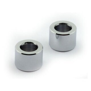Chris, turn signal spacers 1/2" long. Chrome