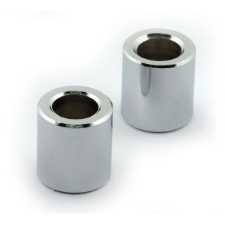Chris, turn signal spacers 3/4" long. Chrome