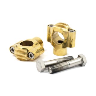 FINNED RISERS BRASS, 1" HANDLEBARS