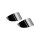 Smooth turn signal visor set. Chrome