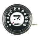 FL speedometer, 46-47 face, silver/black. 2.24:1 MPH