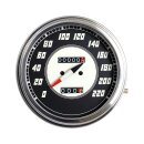 FL speedometer, 46-47 face, silver/black. 2:1 KMH