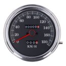 FL speedometer, 85-up face, black. 2:1 KMH