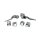 Handlebar control kit chrome 14mm bore