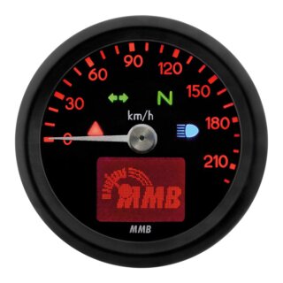 ELECTRONIC 48MM SPEEDO BASIC, 220 KM/H