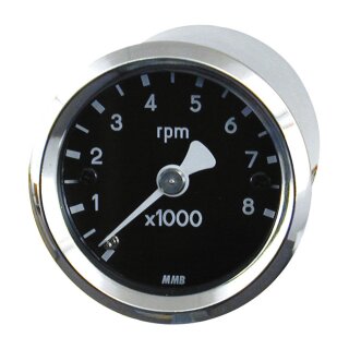 ULTRA MINI TACHO - BLACK, 8000RPM