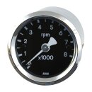 ULTRA MINI TACHO - BLACK, 8000RPM