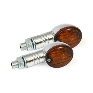 MICRO-FLASH TURN SIGNALS, CHROME. DARK