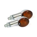 MICRO-FLASH TURN SIGNALS, CHROME. DARK