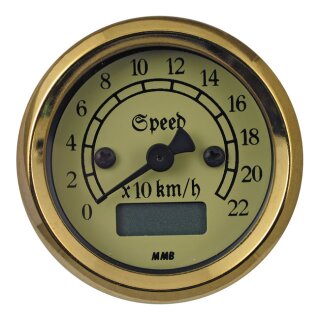 MMB 48mm Ultra Mini Electronic Speedo Classic black/gold