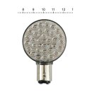 Lollipop flat LED taillight & turn signal bulb. Amber