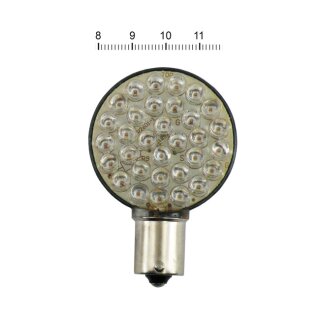 Lollipop flat LED turn signal bulb. Amber