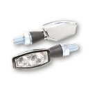 Blaze LED turn signals ECE. Chrome with clear lens