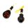 Ochsenaugen Lenkerenden Blinker getönt schwarz für Harley Custom 22mm 25,4mm