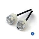 MONO LED TURN SIGNALS CHROME, CLEAR LENS