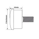 MONO LED TURN SIGNALS CHROME, CLEAR LENS