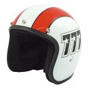 BANDIT 777 JET HELMET, WHITE/ORANGE, XS