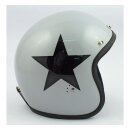 BANDIT STAR JET HELMET SILVER/BLACK STAR