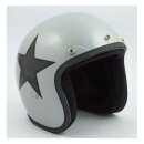 BANDIT STAR JET HELMET SILVER/BLACK STAR