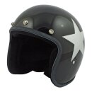 BANDIT STAR JET HELMET BLACK/SILVER STAR