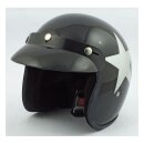 BANDIT STAR JET HELMET BLACK/SILVER STAR