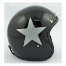 BANDIT STAR JET HELMET BLACK/SILVER STAR