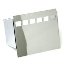 Battery side cover, smooth with 6-hole window. Chrome