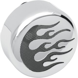 Custom Hupen Cover Abeckung Flame Chrom für Harley 91-21