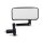 Convex in-bar mirror set, rectangular. Black