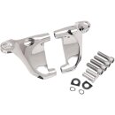Sozius Fussrasten Halter Set chrom für Harley XL...