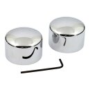 Chrome Front axle nut cover kit Harley 02-21