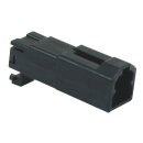 NAMZ, AMP 040 series connector. Black, receptable, 2-pin