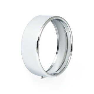 Recessed trim ring. 5-3/4" headlamp. Chrome