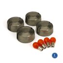 Turn signal domed lens kit, smoke