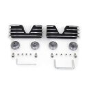 Head bolt bridge cover set. Finned, black