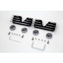 Head bolt bridge cover set. Finned, black