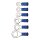 Connectors, ring terminal PVC, crimp. Blue 4.8mm